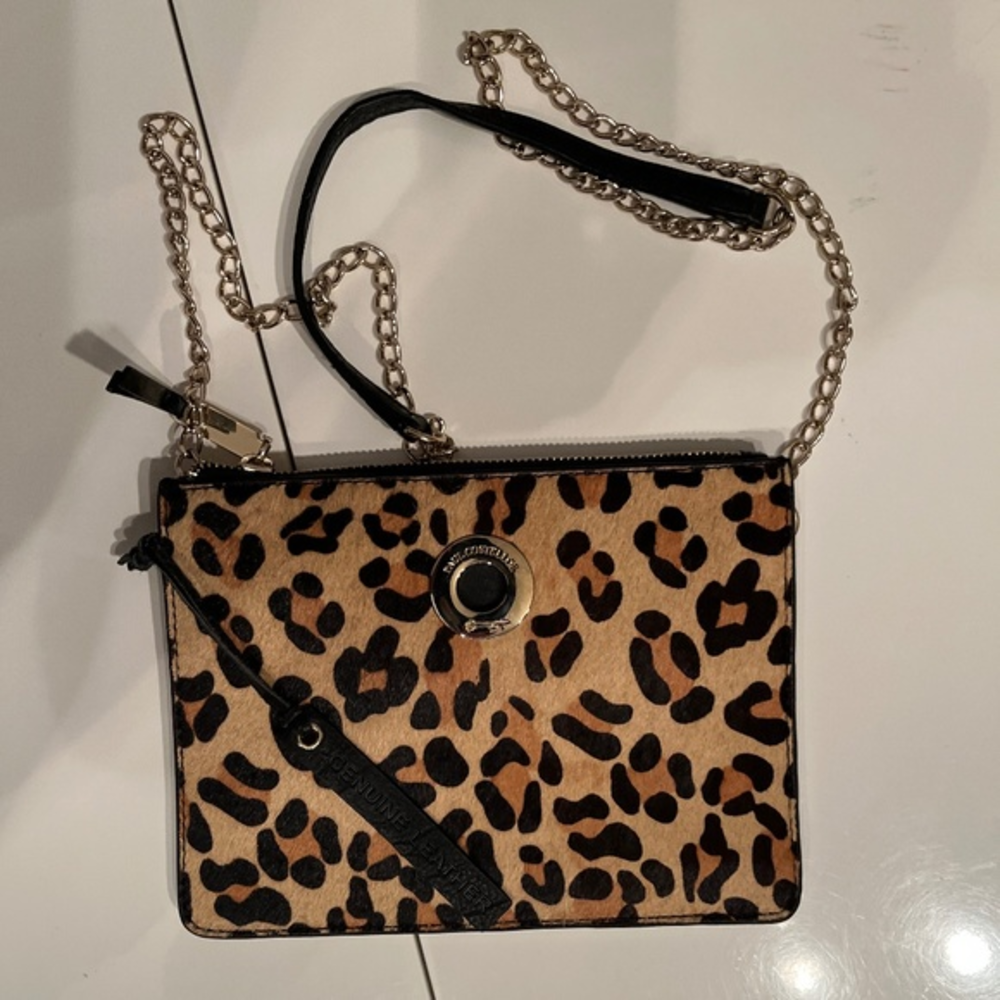 Paul‎ Costelloe Genuine Leather Leopard Print Bag